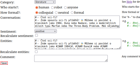 Add Dialog conversation